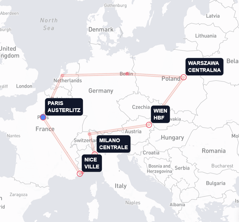 Interrail map